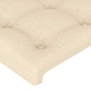 Rám postele bez matrace krémový 140 x 190 cm textil - obrázek 10