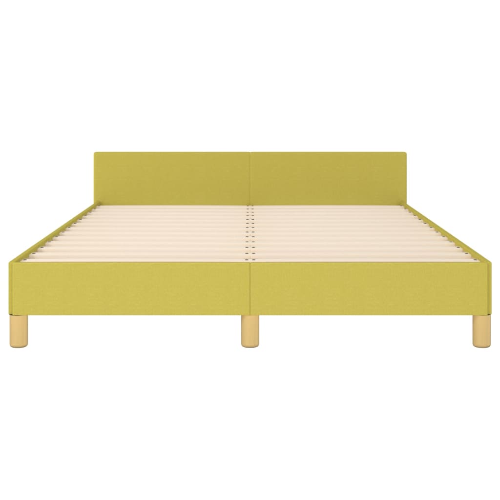 zöld szövet ágykeret fejtámlával 140 x 190 cm