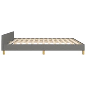 Rám postele bez matrace tmavě šedý 160 x 200 cm textil - obrázek 7