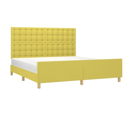 vidaXL Lovos rėmas su galvūgaliu, žalios spalvos, 160x200 cm, audinys