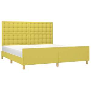 vidaXL Lovos rėmas su galvūgaliu, žalios spalvos, 160x200 cm, audinys