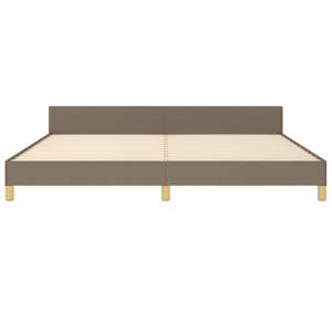 Rám postele bez matrace taupe 200 x 200 cm textil - obrázek 6