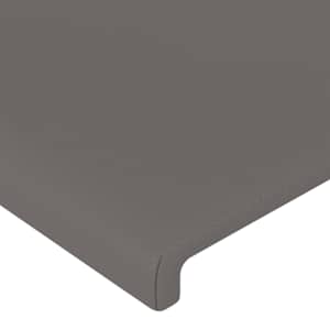 Rám postele s čelem šedý 80 x 200 cm umělá kůže - obrázek 10