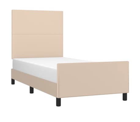 vidaXL Cadre de lit sans matelas cappuccino 80x200 cm similicuir