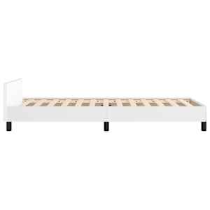 Rám postele s čelem bílý 100x200 cm umělá kůže - obrázek 7