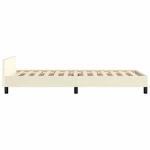 Rám postele s čelem krémový 100x200 cm umělá kůže - obrázek 7