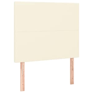 Rám postele s čelem krémový 100x200 cm umělá kůže - obrázek 9