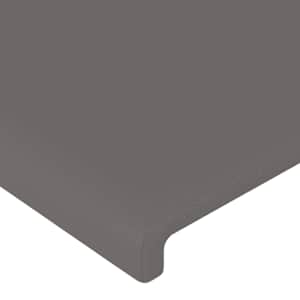 Rám postele s čelem šedý 100x200 cm umělá kůže - obrázek 10