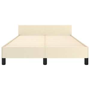 Rám postele s čelem krémový 120x200 cm umělá kůže - obrázek 6