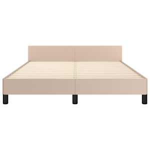 Rám postele s čelem cappuccino 140x190 cm umělá kůže - obrázek 6