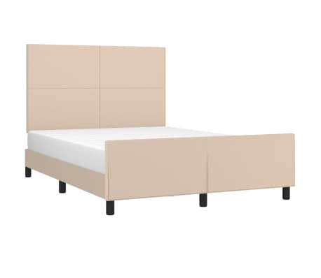 VidaXL Cadre de lit sans matelas cappuccino 140x200 cm similicuir