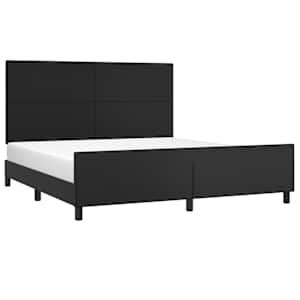 Rám postele s čelem černý 160x200 cm umělá kůže - obrázek 3