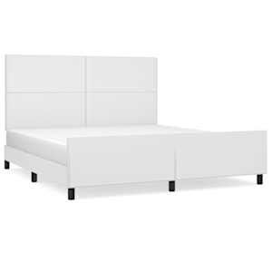 Rám postele s čelem bílý 160x200 cm umělá kůže - obrázek 2