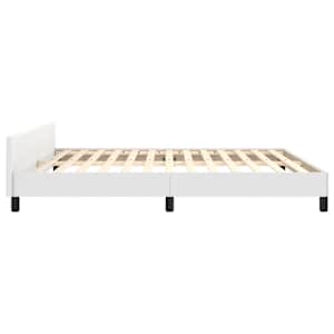 Rám postele s čelem bílý 160x200 cm umělá kůže - obrázek 7