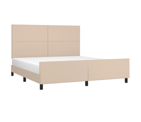 vidaXL Cadre de lit sans matelas cappuccino 160x200 cm similicuir