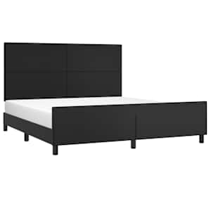 Rám postele s čelem černý 180x200 cm umělá kůže - obrázek 3