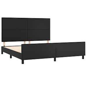 Rám postele s čelem černý 180x200 cm umělá kůže - obrázek 4