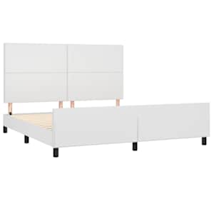 Rám postele s čelem bílý 180x200 cm umělá kůže - obrázek 4