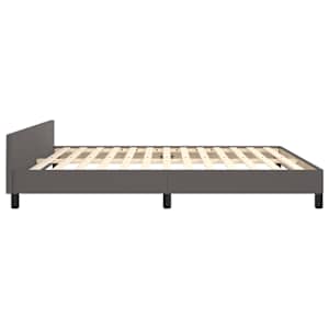 Rám postele s čelem šedý 180x200 cm umělá kůže - obrázek 7