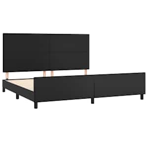 Rám postele s čelem černý 200x200 cm umělá kůže - obrázek 4