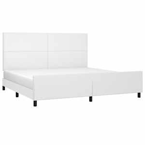 Rám postele s čelem bílý 200x200 cm umělá kůže - obrázek 3