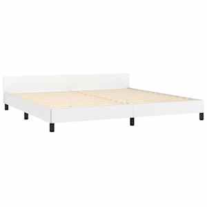 Rám postele s čelem bílý 200x200 cm umělá kůže - obrázek 5