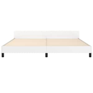 Rám postele s čelem bílý 200x200 cm umělá kůže - obrázek 6