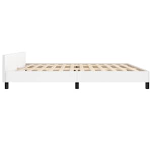 Rám postele s čelem bílý 200x200 cm umělá kůže - obrázek 7