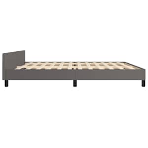 Rám postele s čelem šedý 200x200 cm umělá kůže - obrázek 7