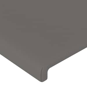 Rám postele s čelem šedý 200x200 cm umělá kůže - obrázek 10
