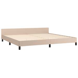 Rám postele s čelem cappuccino 200x200 cm umělá kůže - obrázek 5