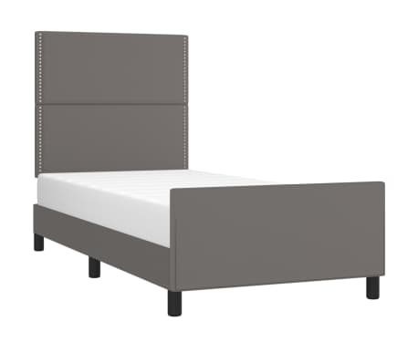 vidaXL Cadre de lit sans matelas gris 80x200 cm similicuir