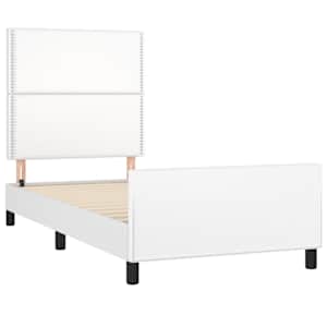Rám postele s čelem bílý 100x200 cm umělá kůže - obrázek 4