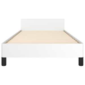 Rám postele s čelem bílý 100x200 cm umělá kůže - obrázek 6