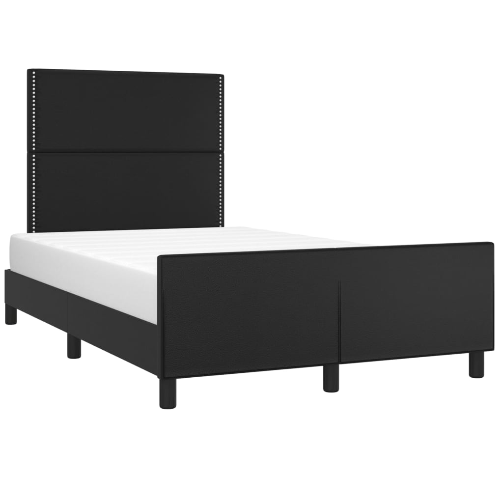 vidaXL Bedframe met hoofdbord kunstleer zwart 120x200 cm afbeelding