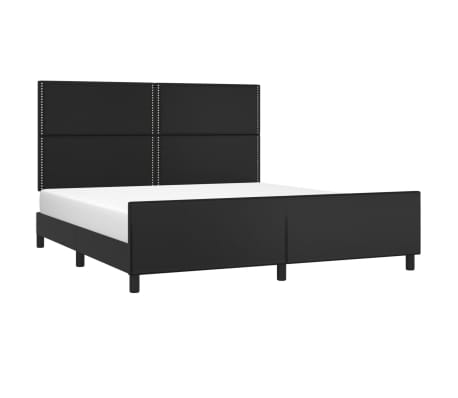 vidaXL R&uacute;mgrind &aacute;n D&yacute;nu Sv&ouml;rt 160x200 cm Gervile&eth;ur