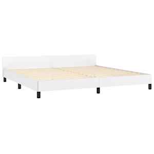 Rám postele s čelem bílý 200x200 cm umělá kůže - obrázek 5