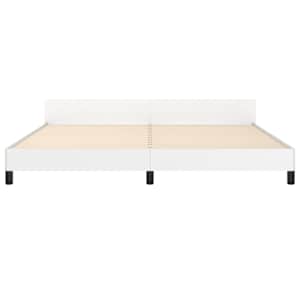 Rám postele s čelem bílý 200x200 cm umělá kůže - obrázek 6