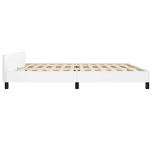 Rám postele s čelem bílý 200x200 cm umělá kůže - obrázek 7