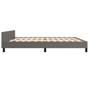 Rám postele s čelem šedý 200x200 cm umělá kůže - obrázek 7