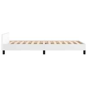 Rám postele s čelem bílý 90x190 cm umělá kůže - obrázek 7