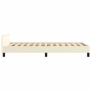 Rám postele s čelem krémový 90x190 cm umělá kůže - obrázek 7