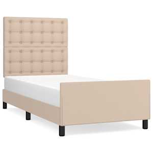 Rám postele s čelem cappuccino 90x190 cm umělá kůže - obrázek 2