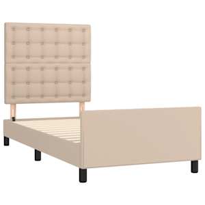 Rám postele s čelem cappuccino 90x190 cm umělá kůže - obrázek 4