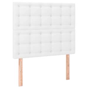 Rám postele s čelem bílý 100x200 cm umělá kůže - obrázek 9