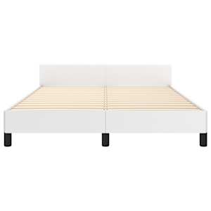 Rám postele s čelem bílý 140x190 cm umělá kůže - obrázek 6