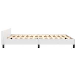 Rám postele s čelem bílý 140x190 cm umělá kůže - obrázek 7