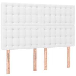 Rám postele s čelem bílý 140x190 cm umělá kůže - obrázek 9