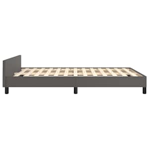 Rám postele s čelem šedý 140x190 cm umělá kůže - obrázek 7