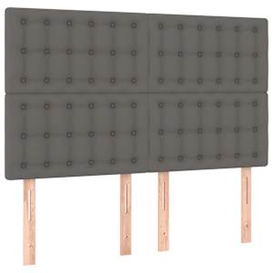 Rám postele s čelem šedý 140x190 cm umělá kůže - obrázek 9